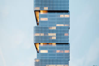 do high rise building design, 3d exterior render