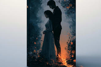 design, romance book cover, KDP ebook cover art