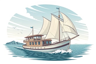 draw your boat into vector illustration art