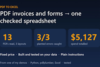 convert pdf to excel and extract invoice data with python