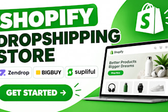build a shopify dropshipping store with zendrop, bigbuy and supliful