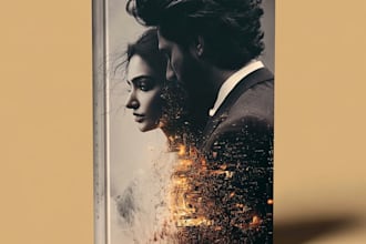 do illustrated character art for romance book cover
