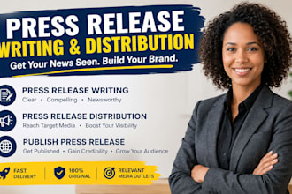 press release writing, press release distribution, publish press release writing