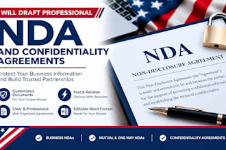 draft professional non disclosure agreements and confidentiality agreements