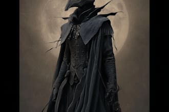 draw a detailed dark art rock gothic illustration