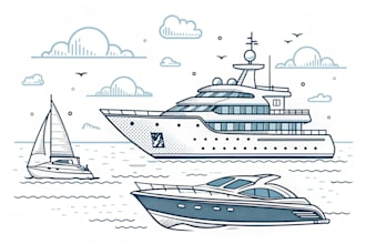 draw your ship, yacht, watercraft in my unique style