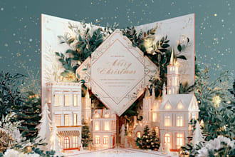 create christmas, flyer, greeting card or poster design, etc