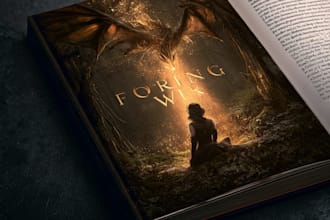 craft premium fantasy art book cover illustration