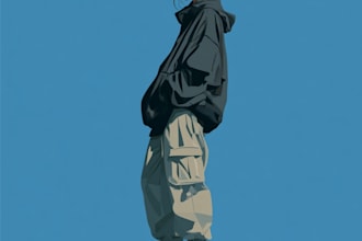 draw minimalist flat character portraits and avatars