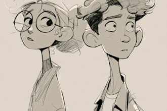 custom comic character dnd and illustration