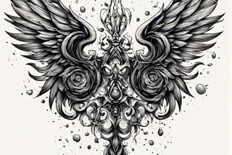 draw a custom tattoo illustration and unique tattoo design