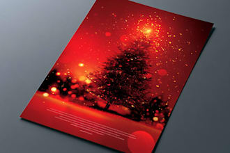 design party or event flyer, christmas flyer,