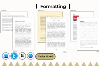 proofread format design your amazon KDP ebook in kindle create and cover creator