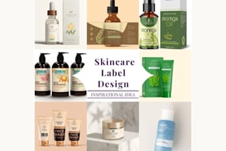 design premium skincare labels, cosmetic packaging and beauty product labels