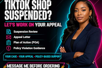 fix tiktok suspension, tiktok shop violaton, and do tiktok reinstatement
