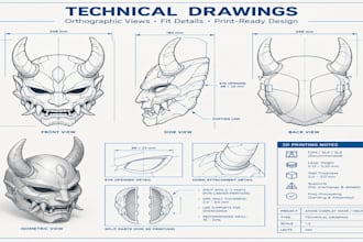 sculpt printable anime cosplay mask and