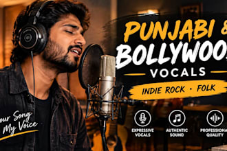 record punjabi and bollywood vocals for indie rock and folk songs