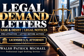draft a powerful legal demand letter or cease and desist