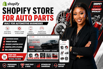 create a shopify auto parts store and automotive website