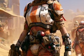 draw custom scifi character illustration and concept art