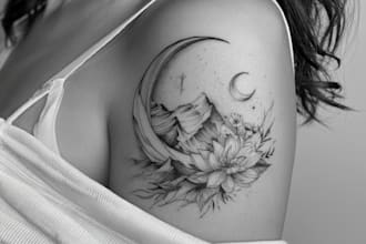 create delicate fine line flower tattoos