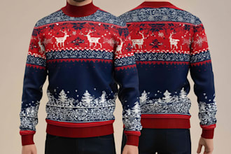 design ugly christmas sweater and sweatshirt