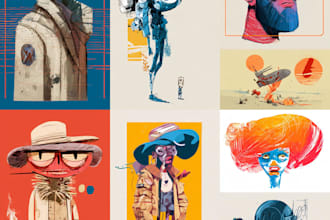 design characters and draw illustrations