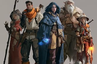 create dnd character art and concept art fantasy for you
