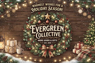 design a festive christmas logo or holiday banner makeover