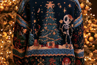 create ugly christmas sweater and sweatshirt design