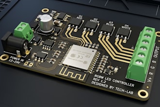 design rgbw led controller pcb for wireless lighting system