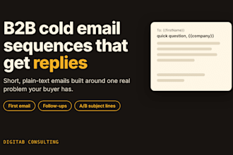 write a b2b cold email sequence for outreach and lead generation