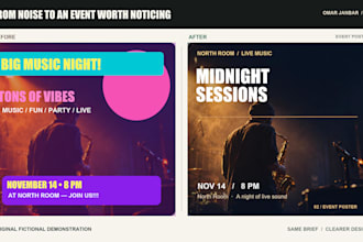 redesign your ai generated flyer, poster or ad for your brand
