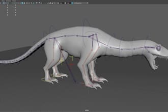 fix rig custom animal creature fix wing tail leg deformation game ready creature