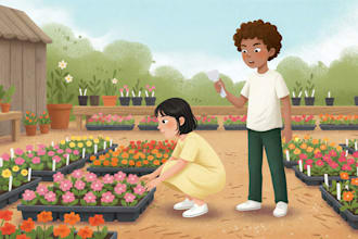 do african american children story book illustration and children book design