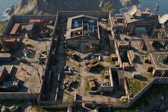 design 3d fps game map, multiplayer map, environment modeling, props, lighting