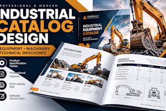 design machinery spare parts catalog and industrial parts brochure