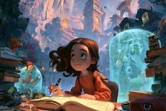 design fantasy book cover illustration art, christian,
