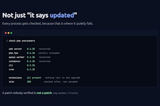 update php and fix security vulnerabilities on your server