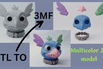 convert stl to 3mf split 3d model for bambu lab multicolor printing