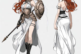 design anime character sheet reference in anime art