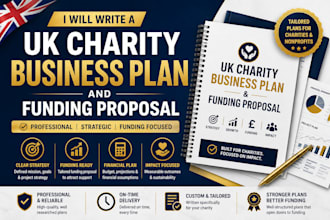 write a UK charity business plan and funding proposal