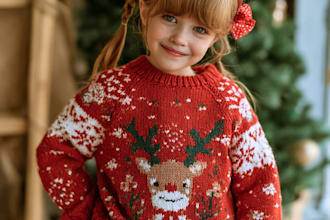 create ugly christmas sweater and t shirt bundle design