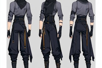 design character sheet or reference sheet for your character