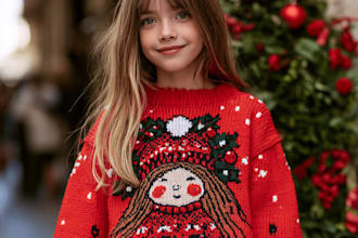 create ugly christmas sweater and tshirt design