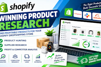 find winning shopify dropshipping products through product research
