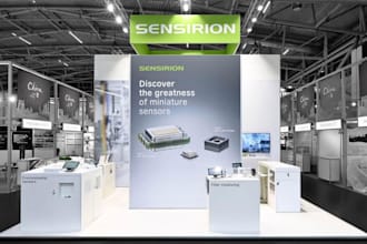design a custom 3d exhibition stand, trade show booth and graphics