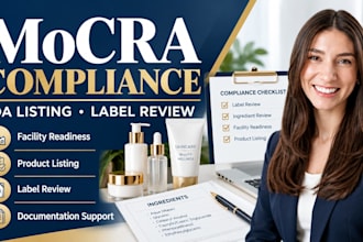 assist with mocra cosmetic compliance and fda product listing