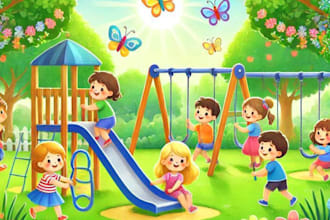 children story book illustration children story book