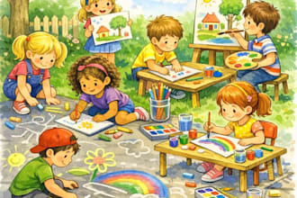 children story book illustration and children story book